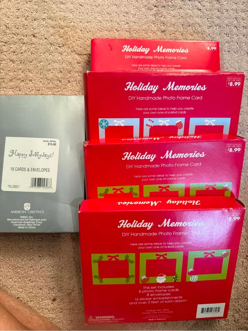 American Greetings Holiday Greeting Card Photo Frame Kit - Green & Blue